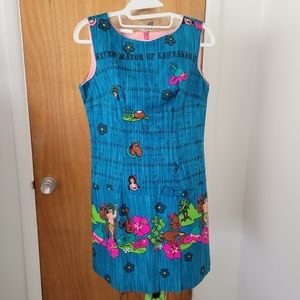 Vintage Hawaiian Novelty Print Skort Dress